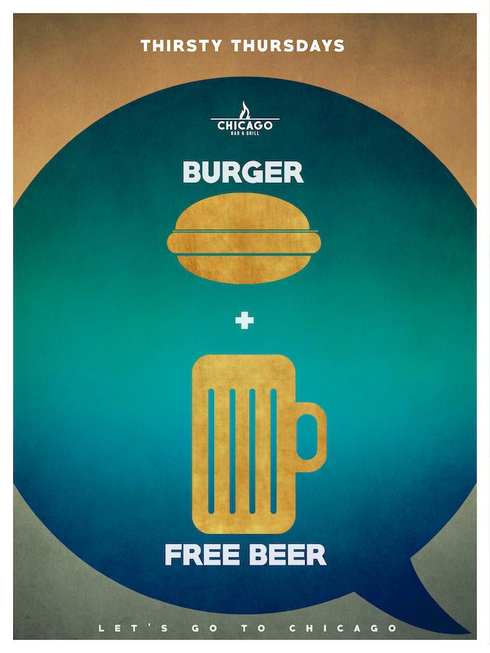 Thirsty Thursday • Každý čtvrtek, při koupi jakéhokoliv burgeru, točené Svijany 0,5l nebo craft beer 0,3l dle výběru zdarma!