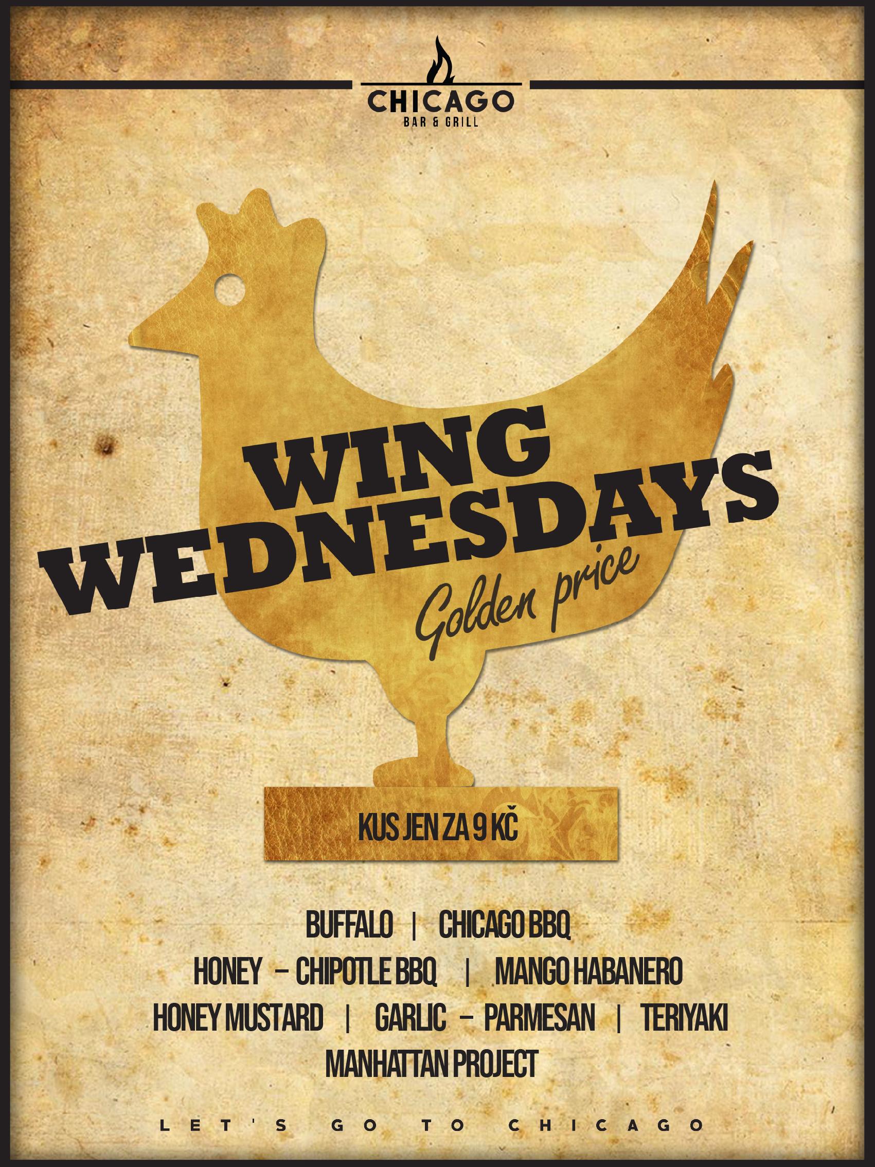 Wing Wednesday • Každou středu kuřecí křidélka, kus jen za 9 Kč!

Buffalo, Chicago BBQ, Honey-Chipotle BBQ, Mango Habanero, Honey Mustard, Garlic-Parmesan, Teriyaki a Manhattan Project

(neplatí pro objednávky s sebou)
